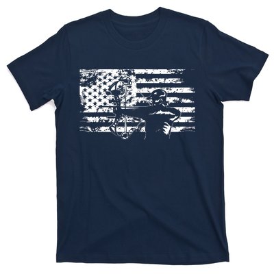 Hunting Archer American Flag Bowhunting Hunter Men T-Shirt