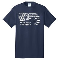 Hunting Archer American Flag Bowhunting Hunter Men Tall T-Shirt