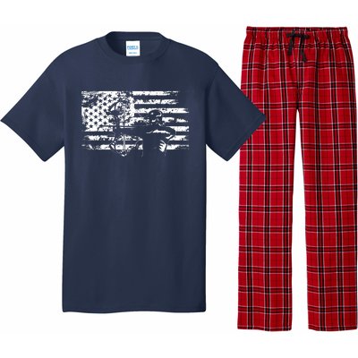 Hunting Archer American Flag Bowhunting Hunter Men Pajama Set