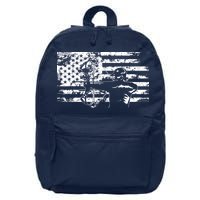 Hunting Archer American Flag Bowhunting Hunter Men 16 in Basic Backpack