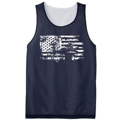 Hunting Archer American Flag Bowhunting Hunter Men Mesh Reversible Basketball Jersey Tank