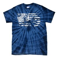 Hunting Archer American Flag Bowhunting Hunter Men Tie-Dye T-Shirt