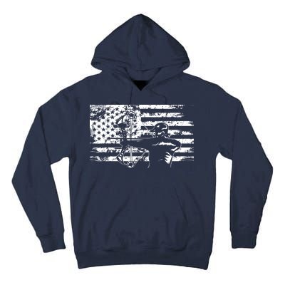 Hunting Archer American Flag Bowhunting Hunter Men Tall Hoodie