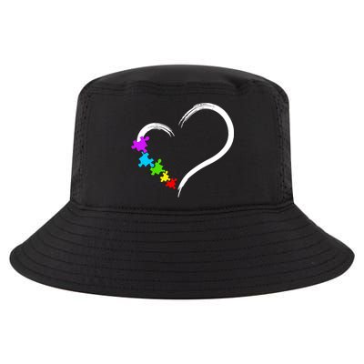 Heart Autism Awareness Love Puzzle Simple Idea Autism Family Cool Comfort Performance Bucket Hat