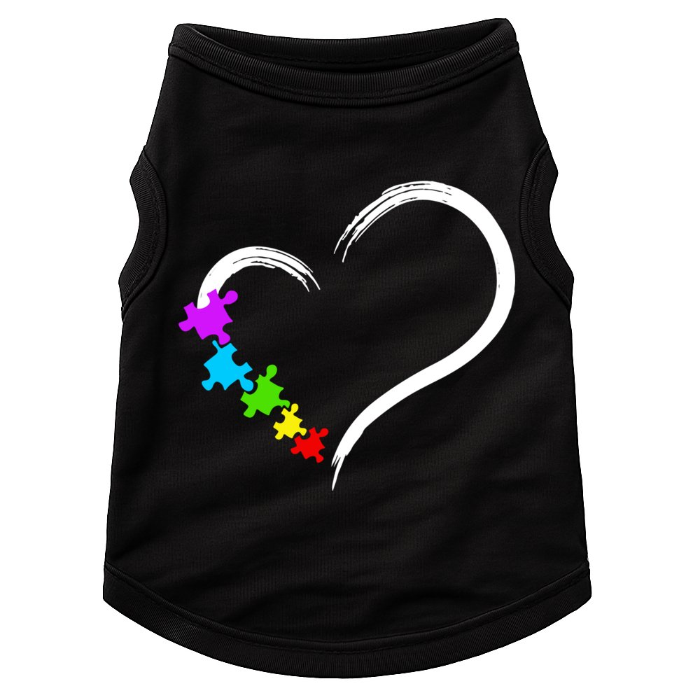 Heart Autism Awareness Love Puzzle Simple Idea Autism Family Doggie Tank