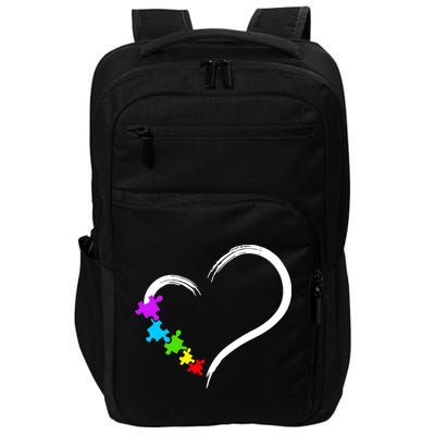 Heart Autism Awareness Love Puzzle Simple Idea Autism Family Impact Tech Backpack