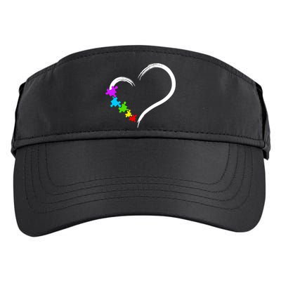 Heart Autism Awareness Love Puzzle Simple Idea Autism Family Adult Drive Performance Visor