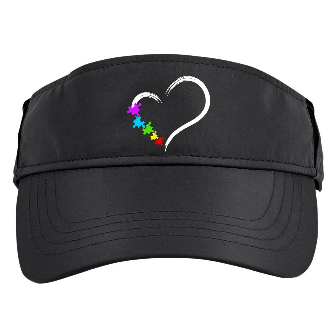 Heart Autism Awareness Love Puzzle Simple Idea Autism Family Adult Drive Performance Visor