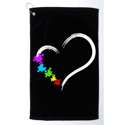 Heart Autism Awareness Love Puzzle Simple Idea Autism Family Golf Towel