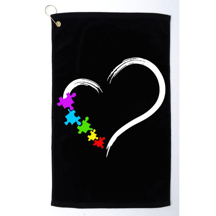 Heart Autism Awareness Love Puzzle Simple Idea Autism Family Golf Towel
