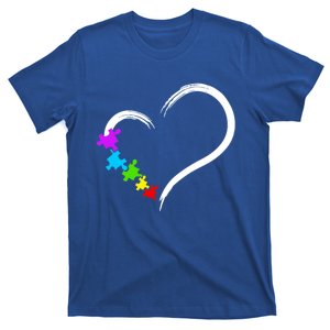 Heart Autism Awareness Love Puzzle Simple Idea Autism Family T-Shirt