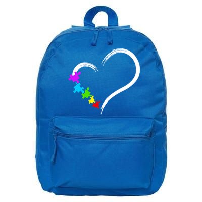 Heart Autism Awareness Love Puzzle Simple Idea Autism Family 16 in Basic Backpack