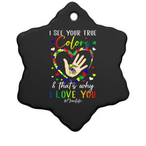 Heart Autism Awareness Month Support Momlife Autistic Child Ceramic Star Ornament