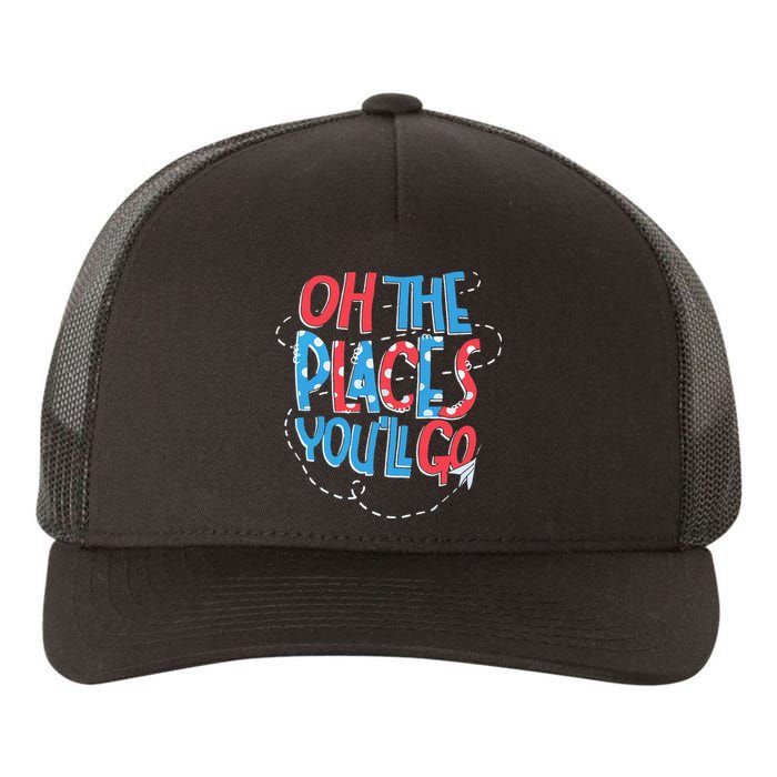 Hot Air Balloon Oh The Places You’Ll Go When You Read Yupoong Adult 5-Panel Trucker Hat