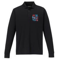 Hot Air Balloon Oh The Places You’Ll Go When You Read Performance Long Sleeve Polo