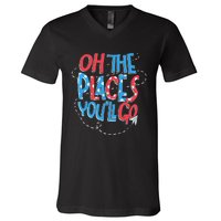 Hot Air Balloon Oh The Places You’Ll Go When You Read V-Neck T-Shirt