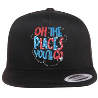 Hot Air Balloon Oh The Places You’Ll Go When You Read Flat Bill Trucker Hat