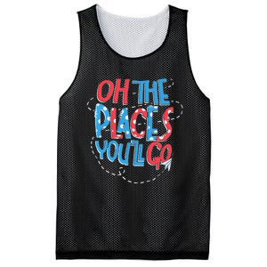 Hot Air Balloon Oh The Places You’Ll Go When You Read Mesh Reversible Basketball Jersey Tank