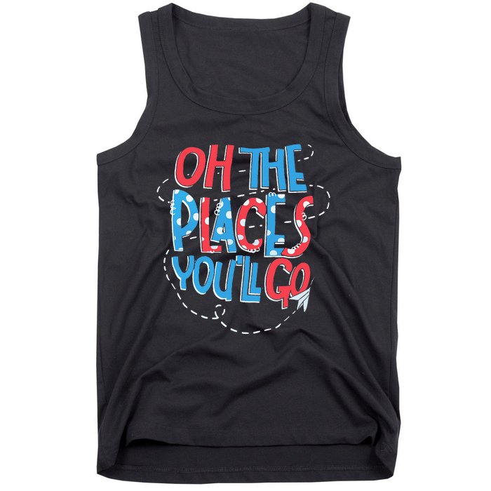 Hot Air Balloon Oh The Places You’Ll Go When You Read Tank Top