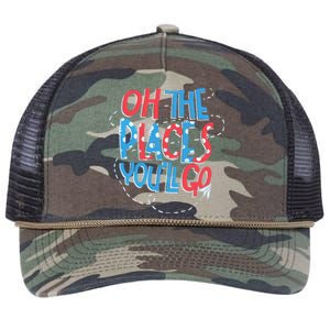 Hot Air Balloon Oh The Places You’Ll Go When You Read Retro Rope Trucker Hat Cap