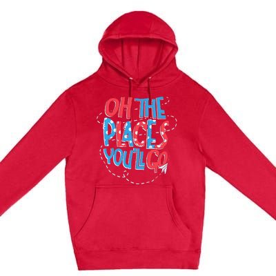 Hot Air Balloon Oh The Places You’Ll Go When You Read Premium Pullover Hoodie