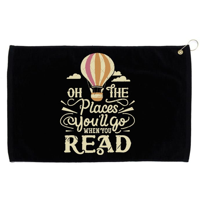 Hot Air Balloon Oh The Places You’Ll Go When You Read Grommeted Golf Towel