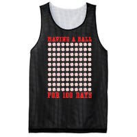 Having A Ball For 100 Days Of School 100th Baseball Mesh Reversible Basketball Jersey Tank