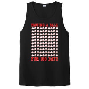 Having A Ball For 100 Days Of School 100th Baseball PosiCharge Competitor Tank