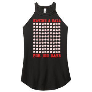 Having A Ball For 100 Days Of School 100th Baseball Women's Perfect Tri Rocker Tank