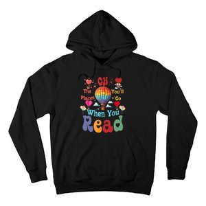 Hot Air Balloon Oh The Places You’Ll Go When You Read Hoodie