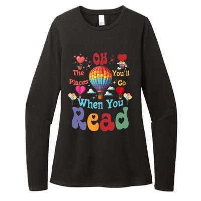 Hot Air Balloon Oh The Places You’Ll Go When You Read Womens CVC Long Sleeve Shirt