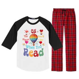 Hot Air Balloon Oh The Places You’Ll Go When You Read Raglan Sleeve Pajama Set