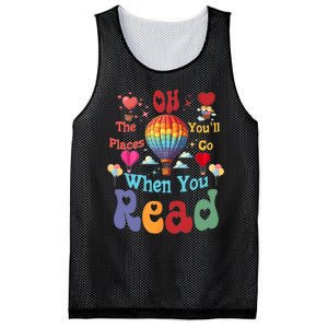 Hot Air Balloon Oh The Places You’Ll Go When You Read Mesh Reversible Basketball Jersey Tank