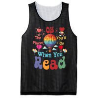 Hot Air Balloon Oh The Places You’Ll Go When You Read Mesh Reversible Basketball Jersey Tank