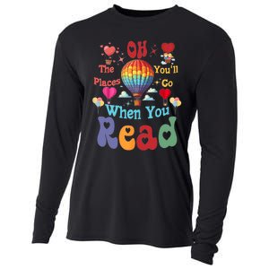 Hot Air Balloon Oh The Places You’Ll Go When You Read Cooling Performance Long Sleeve Crew