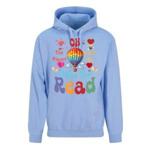 Hot Air Balloon Oh The Places You’Ll Go When You Read Unisex Surf Hoodie