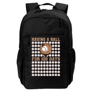 Having A Ball For 100 Day Of School 100th Days Baseball Daily Commute Backpack