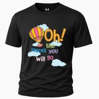 Hot Air Balloon Oh The Places You’Ll Go When You Read Cooling Performance Crew T-Shirt