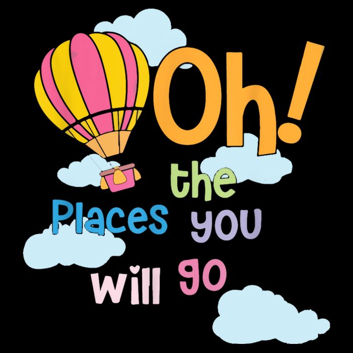 Hot Air Balloon Oh The Places You’Ll Go When You Read Drawstring Bag
