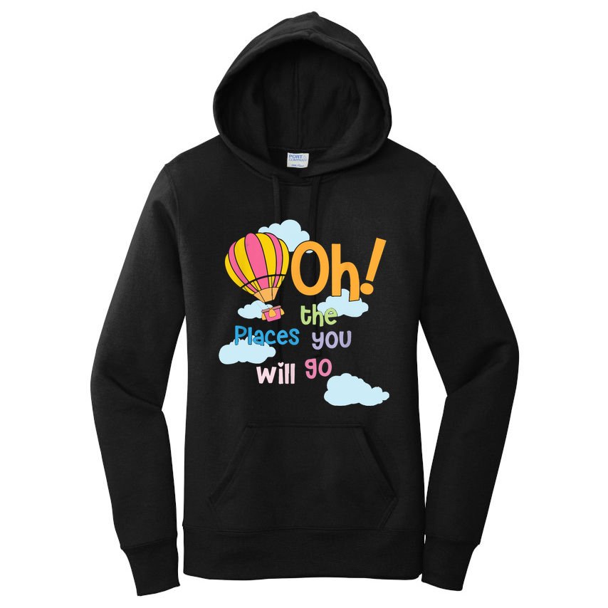 Hot Air Balloon Oh The Places You’Ll Go When You Read Women's Pullover Hoodie