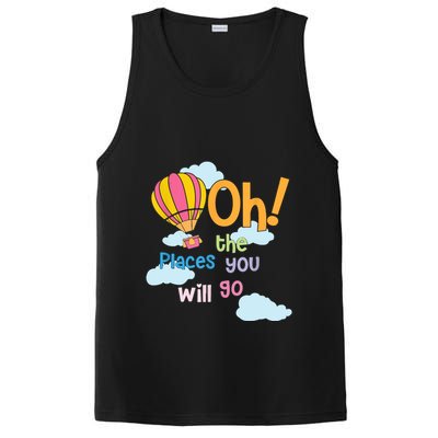 Hot Air Balloon Oh The Places You’Ll Go When You Read PosiCharge Competitor Tank