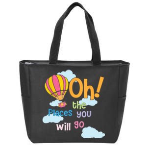 Hot Air Balloon Oh The Places You’Ll Go When You Read Zip Tote Bag