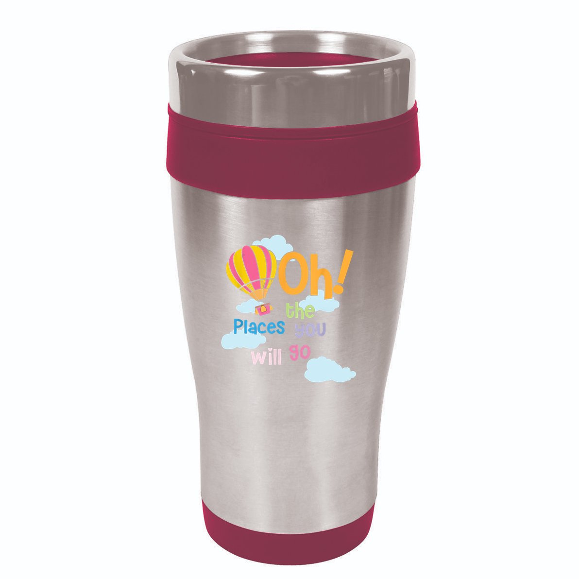 Hot Air Balloon Oh The Places You’Ll Go When You Read 16oz Travel Tumbler