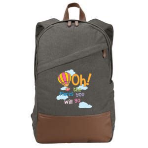 Hot Air Balloon Oh The Places You’Ll Go When You Read Cotton Canvas Backpack