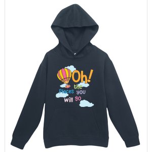 Hot Air Balloon Oh The Places You’Ll Go When You Read Urban Pullover Hoodie