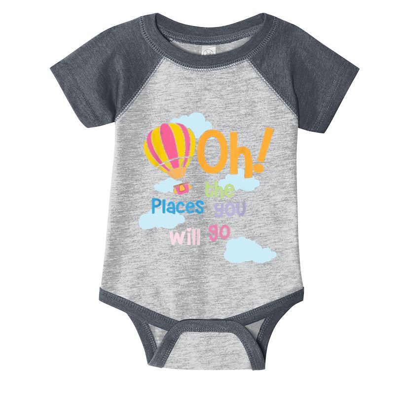 Hot Air Balloon Oh The Places You’Ll Go When You Read Infant Baby Jersey Bodysuit