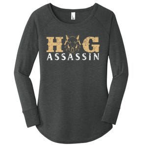 Hog Assassin Boar Hunting Wild Hog Hunter Women's Perfect Tri Tunic Long Sleeve Shirt