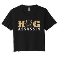 Hog Assassin Boar Hunting Wild Hog Hunter Women's Crop Top Tee