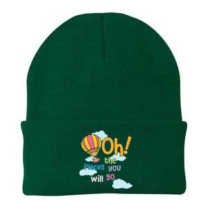 Hot Air Balloon Oh The Places You’Ll Go When You Read Knit Cap Winter Beanie