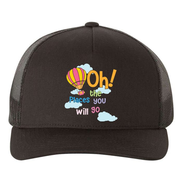 Hot Air Balloon Oh The Places You’Ll Go When You Read Yupoong Adult 5-Panel Trucker Hat